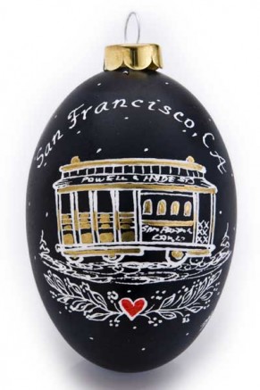California Trolley Ornament (ca-2)