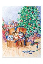 Three little kittens at Christmas (gc-022)