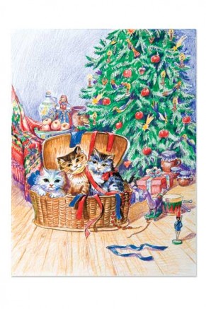 Three little kittens at Christmas (gc-022)