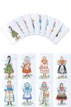 Czech & Slovak Girl costumes Postcards (pcs-105)